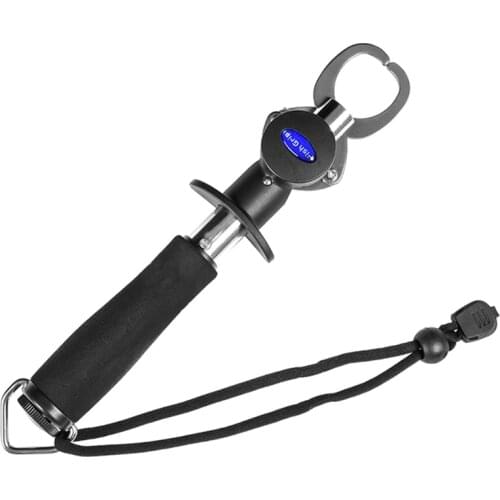 Stainless Steel Fish Lip Grabber Gripper Grip Tool Fish Holder Tackle Fish Scales Men Fishing Gear Black/Red