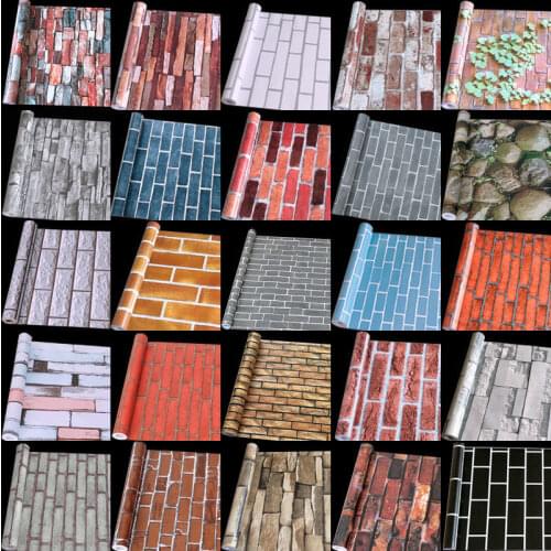 3d Retro Decoration Renovation Self-adhesive Wallpaper Waterproof and Moisture-proof Beautiful Decorative Stickers