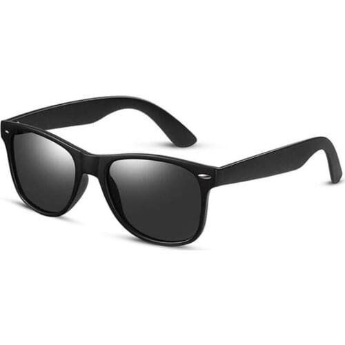 Vintage Polarized Sunglasses Men Women Retro Eyewear Tortoise Matt Black Frame Driving Sun Glasses