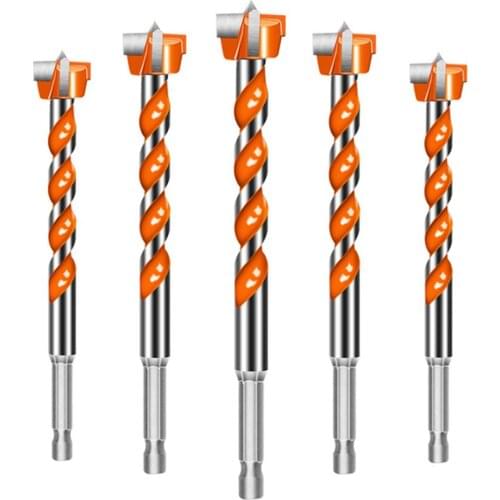 16/18/20/22/25mm Alloy Hexagonal Shank Drill Bit Round Head Woodworking Drill Bit Glass Ceramic Core Drill Bit Woodworking Tool