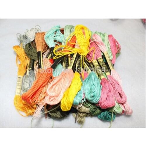 Total 894 (447X2) Pcs/Lot Thread Cross Stitch Embroidery Floss Thread + 100 Pieces of Needle--Similar DMC