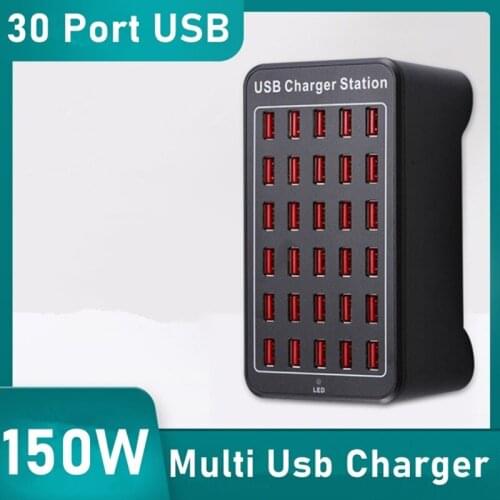 150W Multi USB Charger For IPhone 12 Tablet 30 Port USB Fast Charging Station Universal Carregador Portatil For Samsung Xiaomi