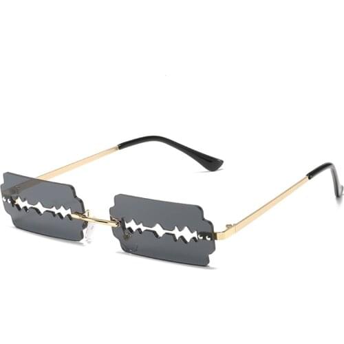 New personality razor blade sunglasses women trend fashion street shooting funny sunglasses casual dance party birthday glasses