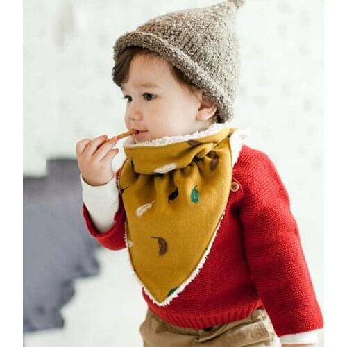Winter Baby Warm Printing Boy Girl Kids Toddler Bandana Kids Bibs For Baby Infants Baby Care