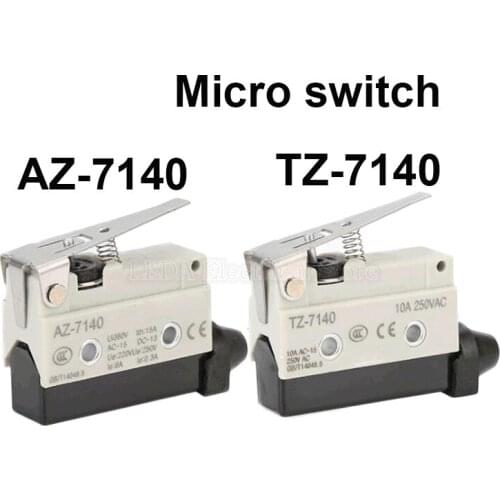 1Pcs AZ-7140/TZ-7140 10A 15A micro switch for small household appliances Limit/Stroke Switch Silver contact 1NO1NC short lever