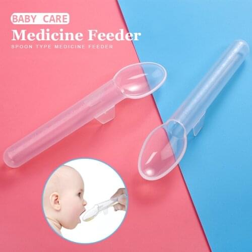 10ML Baby Medicine Feeder Spoon Kids Babies Safety Transparent PP Feeding Spoons for Newborn Toddler Utensils Children Baby Care
