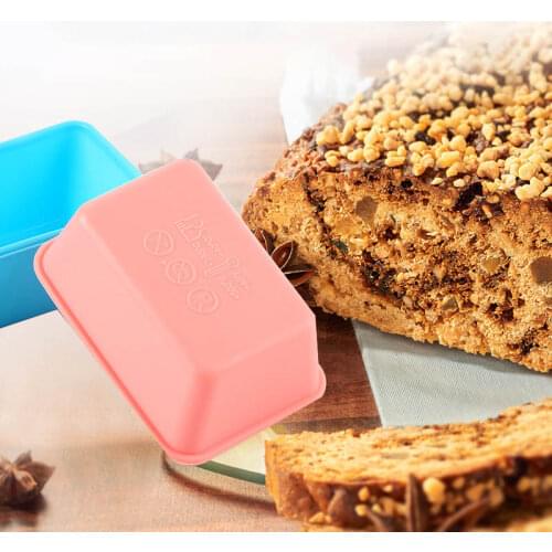 10 pcs/set Rectangle Silicone Small Loaf Pan Cake Mold Muffin Baking Cups Cupcake Pudding Mould Manual Soap