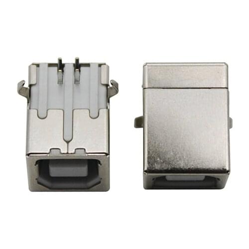 10Pcs USB Port Type B Female Socket Printer Port Connector emale 90 degree bend pin female Right Angle PCB Connector DB90