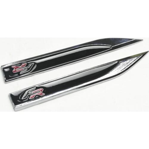2Pcs Fender Emblems Left Sticker Knife Type For Ibiza Skirts Leon FR Right