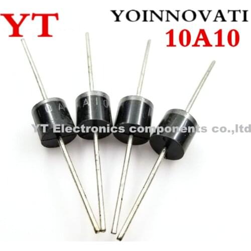 200pcs/lot 10A10 10A 1000V 1KV 10 R-6 Amp Axial Rectifier Diode