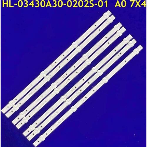 7PCS LED Backlight strip 4Lamp LED17E405 light bar HL-03430A30-0202S-01 U430L18 4X7