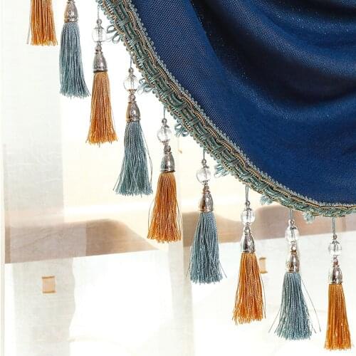 Beaded Tassel Fringe Lace Ribbon Curtains for Windows Accessories 5 Meters
