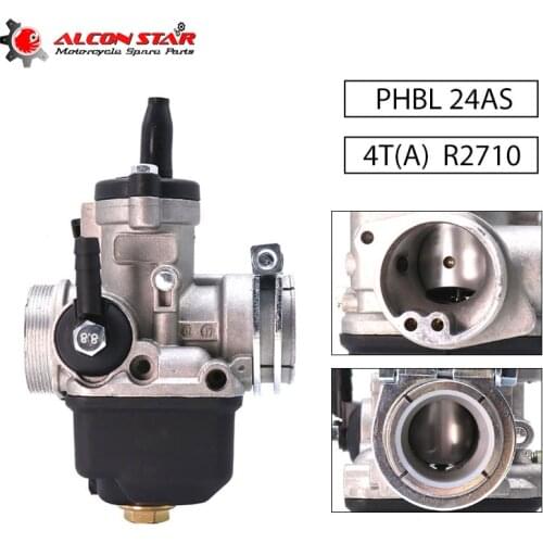 Alconstar - Vergaser for Dellorto PHBL 24AS 4T(A) R2710 KTM MBK Aprilia 100CC 250CC Racing Carb 4 Stroke Carburetor For Yamaha