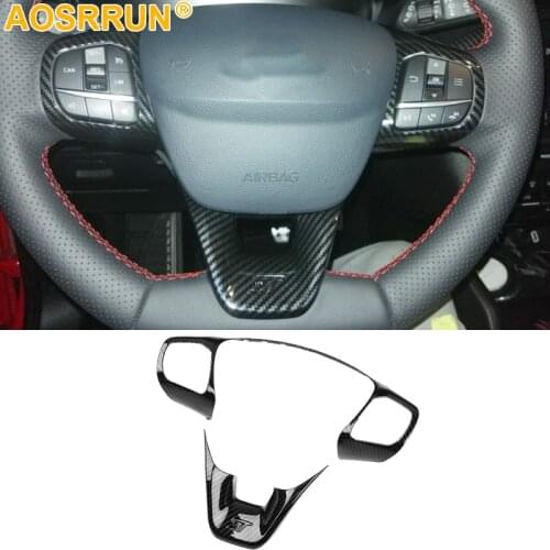 For Ford Focus 2019 2020 MK4 ABS Car Accessories Interior Steering Wheel Cover Trims Stickers Accessories Car-Styling