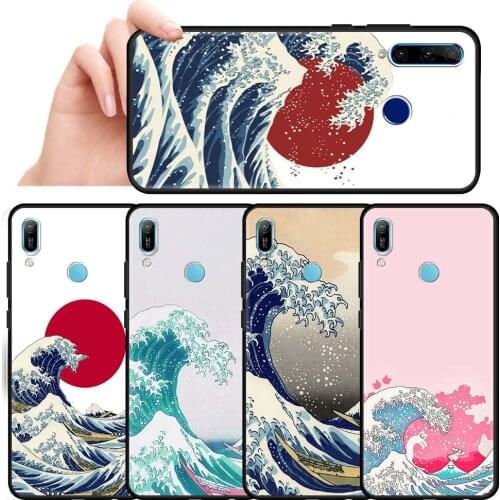 Japan Sea Wave Ocean Kanagawa Phone Case for Huawei Y6 Y7 Y9 2019 Honor 9X Pro 20 Lite Play 9A 8X 30i Y6p Y8s Y8p 9S 8S 10 Cover