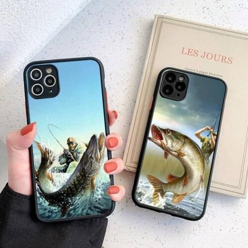 Trout panel painting fish fishing sport Phone Case matte transparent For iphone 7 8 11 12 plus mini x xs xr pro max cover