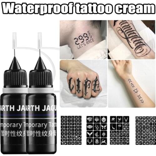 10ml Black Temporary Tattoo Ink Kit Body Art Painting Tools Body Paint Tattoo Natural Long Lasting Temporary Tattoo Ink Kit