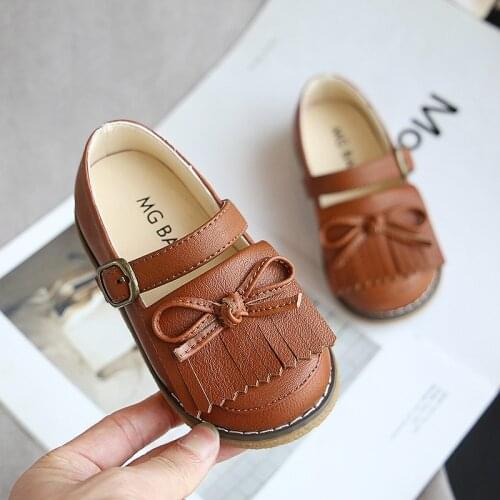 Children Little Girls England Casual School Single Shoes For Toddler Kids Baby Chaussure Enfant Fille Leather Shoes Shoe New