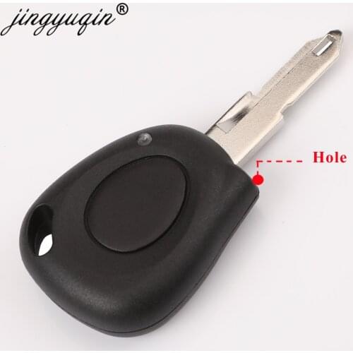 Jingyuqin 30pcs/lot 1 Button Key Shell for Renault Remote Key Case Fob with Light groove Replacement
