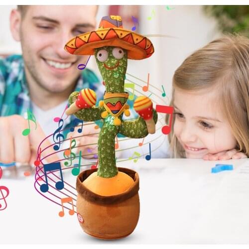Cactus Plush Toy Dancing Singing Electric Twisting Recording Speaking Doll Kids Accompany Toys for Kids Children Gift Home Decor