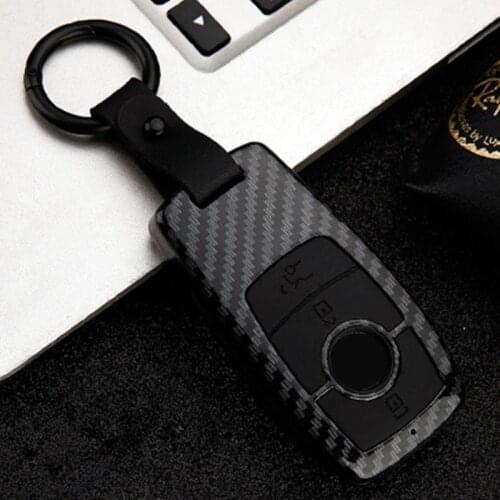 Zinc alloy Leather Car Key Case For Mercedes Benz AMG 2017 E Class W213 key Chain Ring Cover Car Styling Accessories