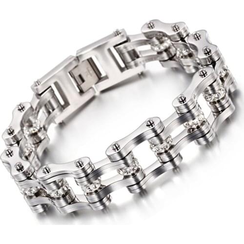 Stainless steel men 's bracelet domineering motorcycle chain bracelet titanium steel bracelet