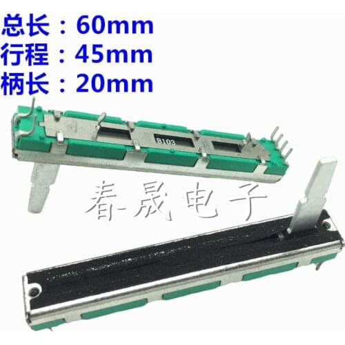 New straight sliding potentiometer B103 10K total length 60MM Pioneer DJM600 mixer fader with resistance