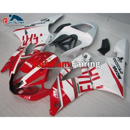Fairings For Yamaha R1 YZF1000 2000 2001 YZF-R1 00 01 Red White Motorbike ABS Bodywork (Injection Molding)