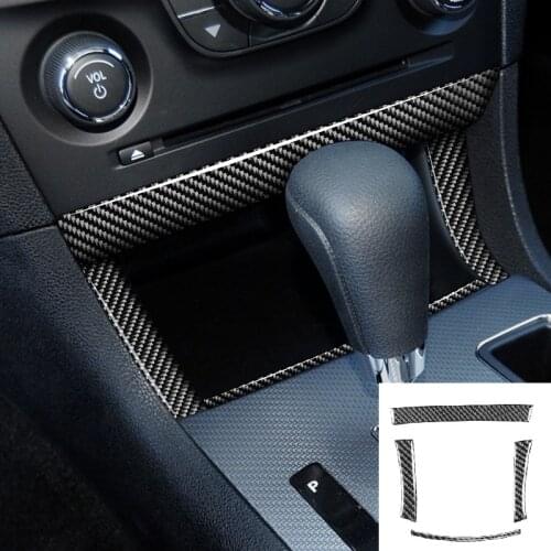 Fit For Dodge Charger 2015+ Carbon Fiber Below Climate Control Center Storage Box Frame Sticker Interior Car Accessories