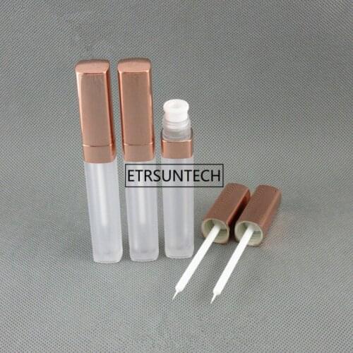 5.5ml Eyeliner tubes Square shape Clear Empty Eyelash Bottles Gold lid for women DIY make up F1857