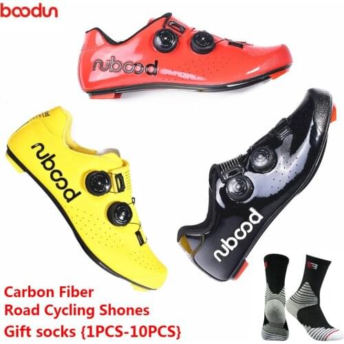 2020 HOT New Road Cycling Shoes Carbon Fiber Self-Locking Ultralight Breathable Wear Non-slip professional Bicycle Racing Shoes