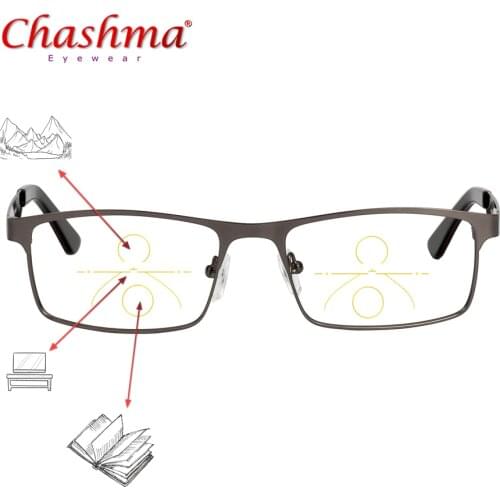 Titanium alloy Progressive Multifocal Reading Glasses Men Presbyopia Hyperopia Bifocal Glasses