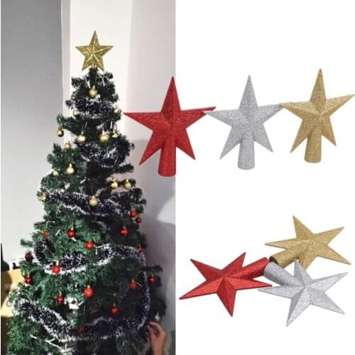 Christmas Tree Top Stars Accessories Christmas Decorations 3 Colors Christmas Tree Stars Decorations