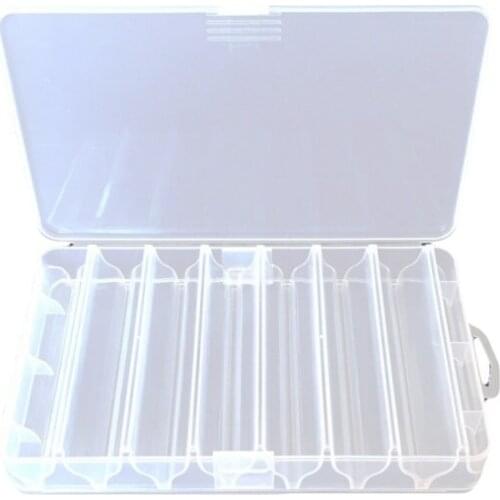 Fish Lures Hard Cases 14 Compartments Double Sided Spinner Plastic Useful Multi-function Fly Fishing Tackle Box Storage Tool