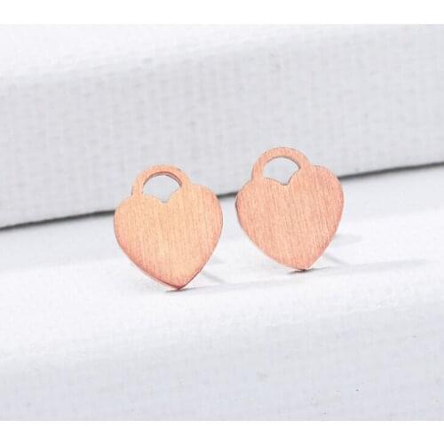 Love Heart Honey Design Earring Studs Elegant Fashion Women Jewelry Girl Gifts Gold TTEH001-S