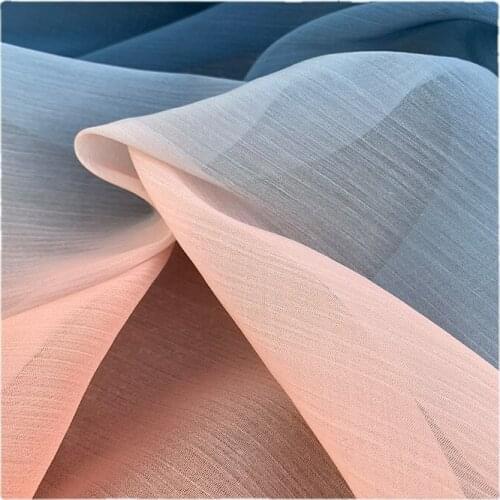Width 57" Fashion Simple Crepe Gradient Chiffon Fabric By The Half Yard For Dress Shirt Material