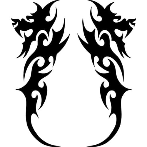 Funny Tribal Dragon Fashion Car Styling Stickers Cover Scratches Car Sticker Pvc 7.1cm X 18.5CM