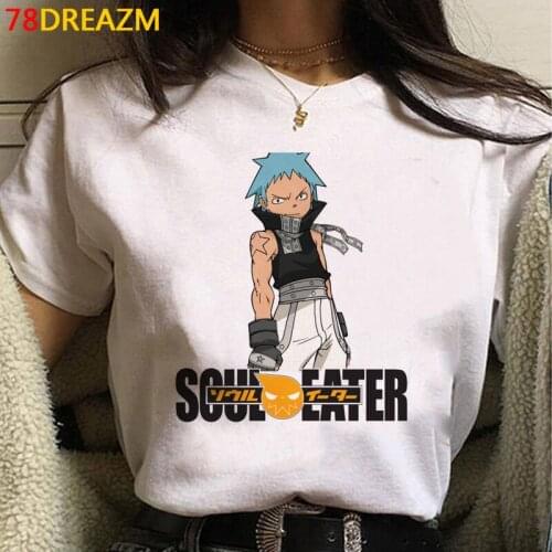 Soul Eater clothes men aesthetic plus size harajuku kawaii couple clothes ulzzang top tees graphic tees women streetwear