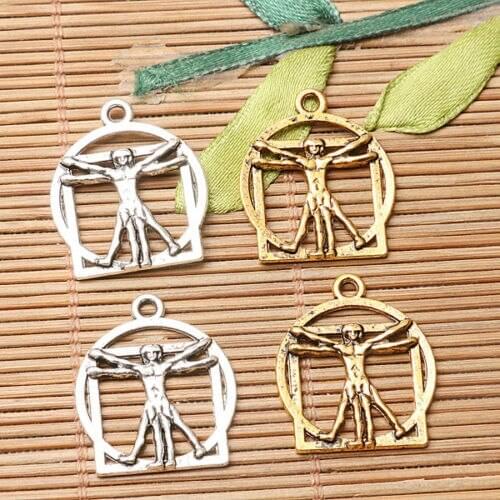 Tibetan silver &dull orange gold color Yoga design charms to choose making DIY 14PCS
