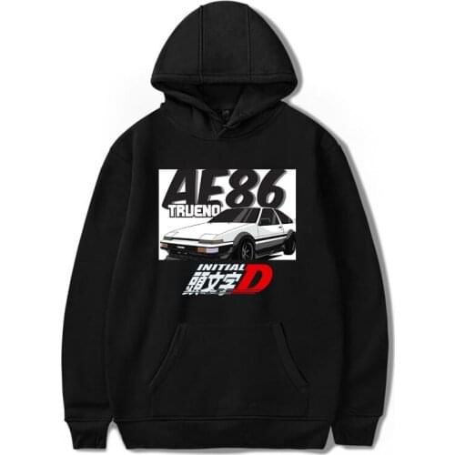 Men Women Hoody Anime Clothes Initial D Hoodies Printed Toyota AE86 Sweatshirt Tops Streetwear Sweatshirt JDM Automobile Culture