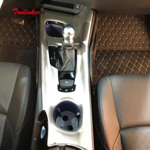 Tonlinker Cover Sticker For Toyota CHR 2018 Car Styling 1 Pcs ABS Chrome The Gear panel position Decoration Cover case Stickers