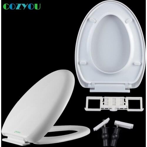 Elongated V Toilet seat soft close PP above installation Quick-Release Easy Clean length 44-48.7cm,width 45.8-46.8cm GBP17253PV