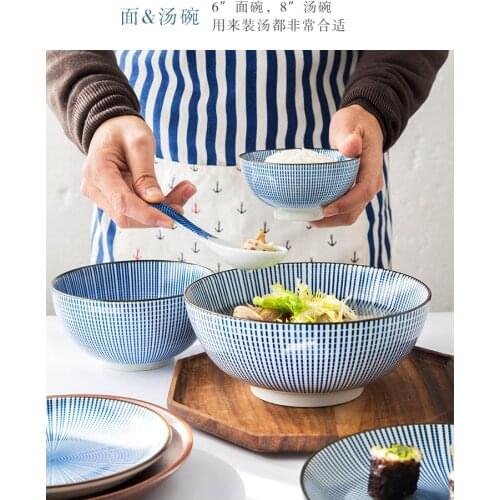 42 pieces Japanese cutlery sets creative and wind dishes bowls saucers pottery dishes personalities tableware bowls