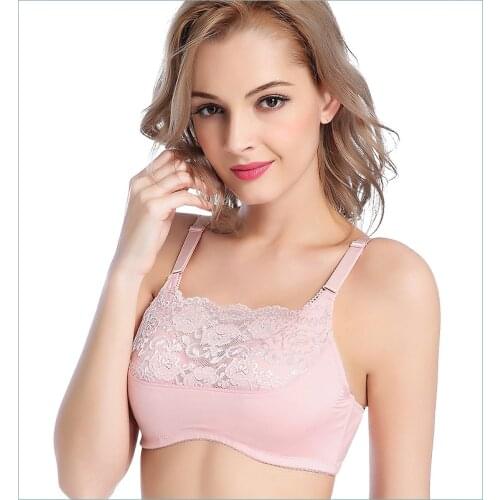 Lady After Surgery Lace Bra Women Breast Cancer Push Up Lingerie Girls Strapless Pocket Bra Sujetador Adjustable D-1019