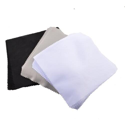 100pcs White 14x14CM Sublimation Microfiber cleaning cloth eye glasses cleaning cloth screen lens cloth Customized logo Cloth