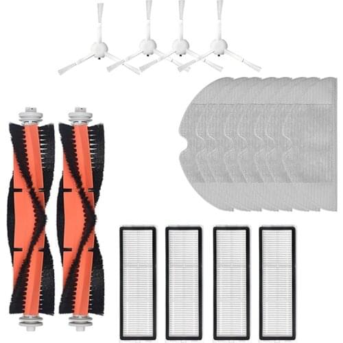 18Pcs New Main Brush Hepa Filter Side Brush Mop Cloth Cleaning Tool Kit for Xiaomi Dreame F9 Vacuum Cleaner Accessories