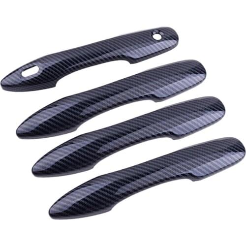 4Pcs Car Door Handle Cover Trim ABS Carbon Fiber Style Black Fit for Toyota Corolla Hatchback 2019 2020 2021 Accessories