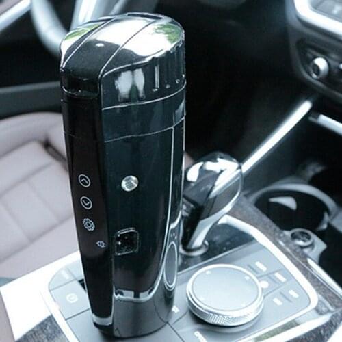 400ML Car Heating Cup Real-time Temperature 12V Heated Water Bottle Kettle Stainless Steel Travel Electric Coffee Mug Drop Ship