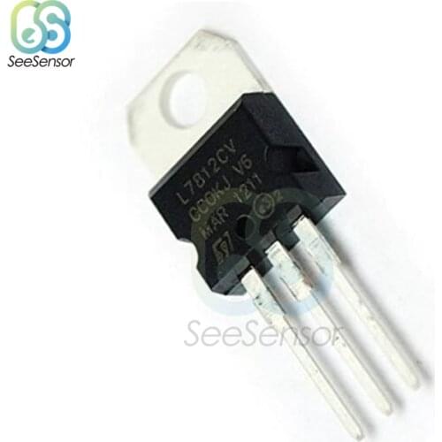 5Pcs/lot L7812CV TO-220 L7812 LM7812 7812 Positive-Voltage Regulators IC 12V 1.5A TO-220 Transistor
