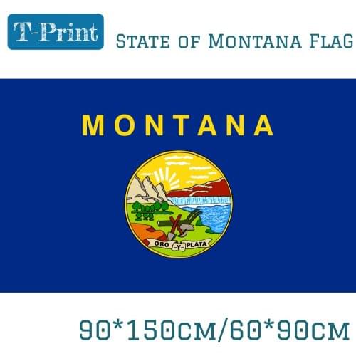 90*150cm 60*90cm 3X5FT State Of Montana Polyester USA Banner Flag